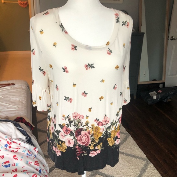 Coco and Jameson Tops - Detailed floral top